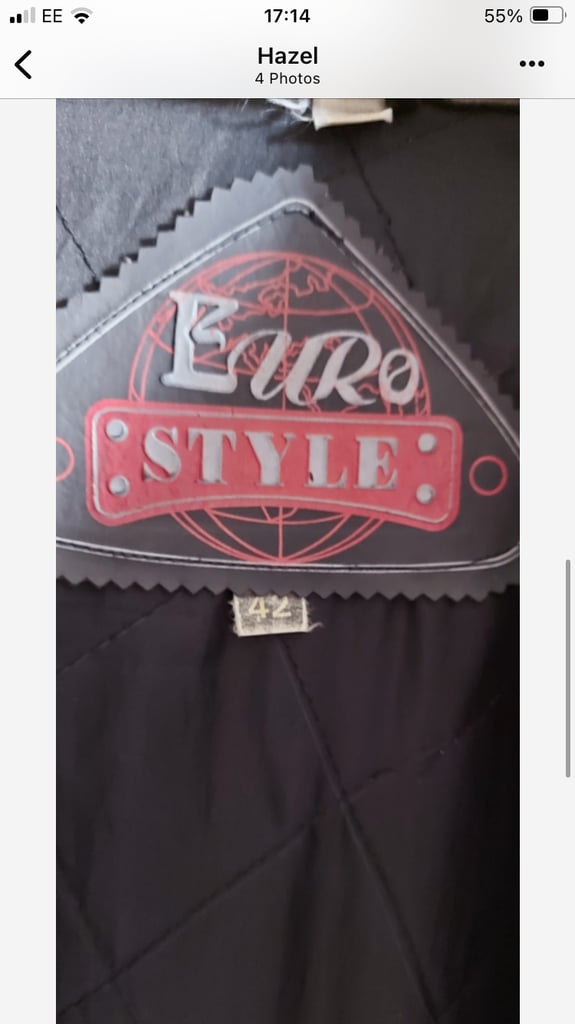 Mens black leather motorcycle jacket 