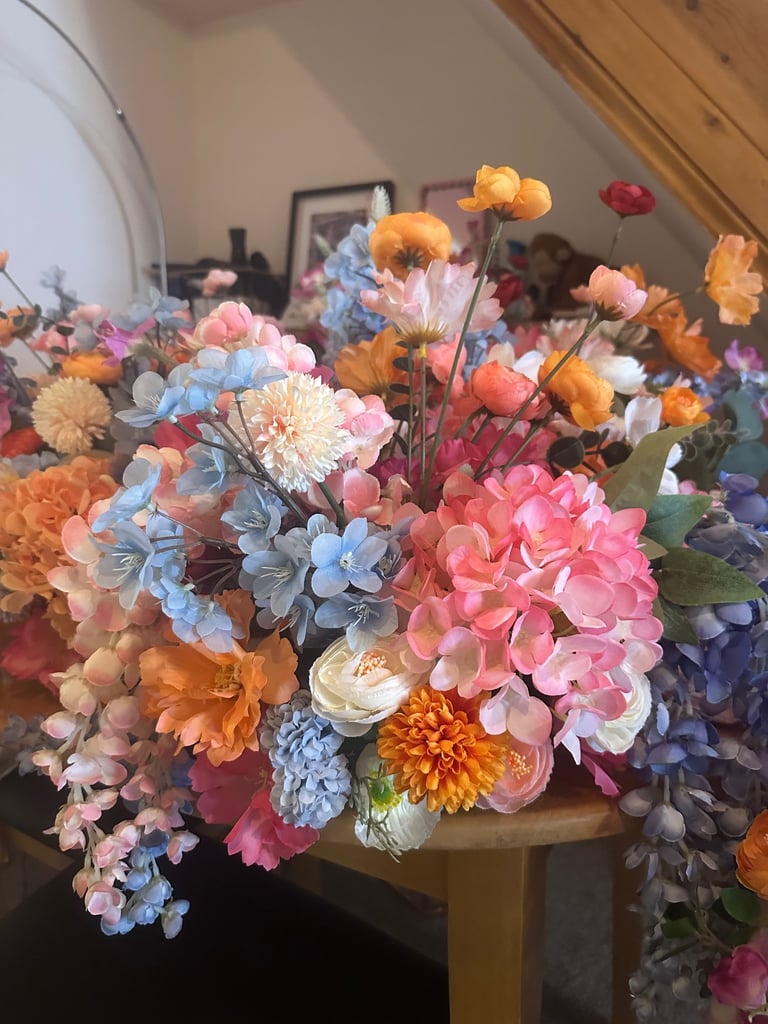 Faux wedding flowers - centre pieces 