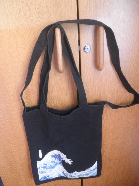 Tote Bag Shopping Bag Laptop Bag Strong Reusable – Black Cotton Printed