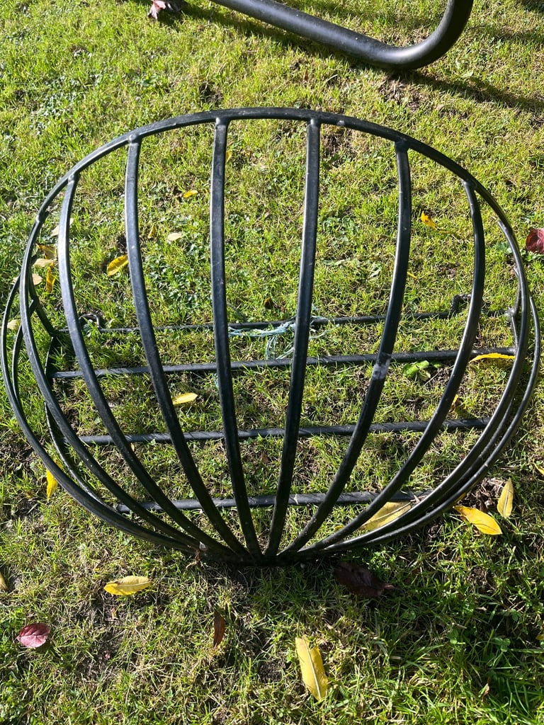 image for Black Metal Trough wall planter 