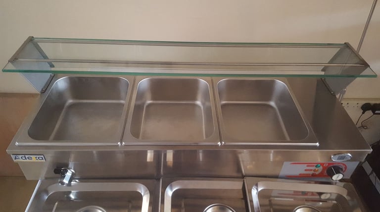Bain Marie - Commercial Heated Display unit with glass surround (counter top)