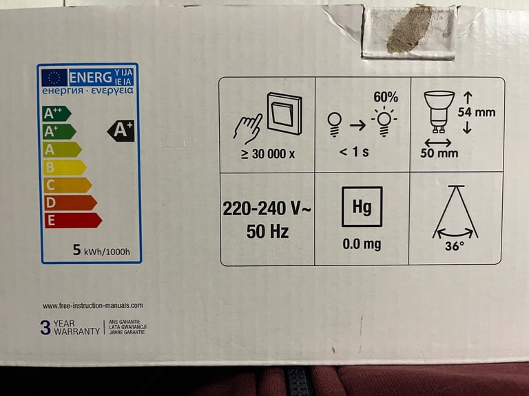 LAP LED GU10 5w 2700k bulbs