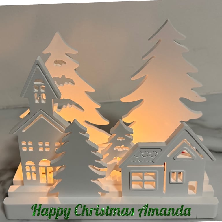 Personalised Christmas tea light decoration 