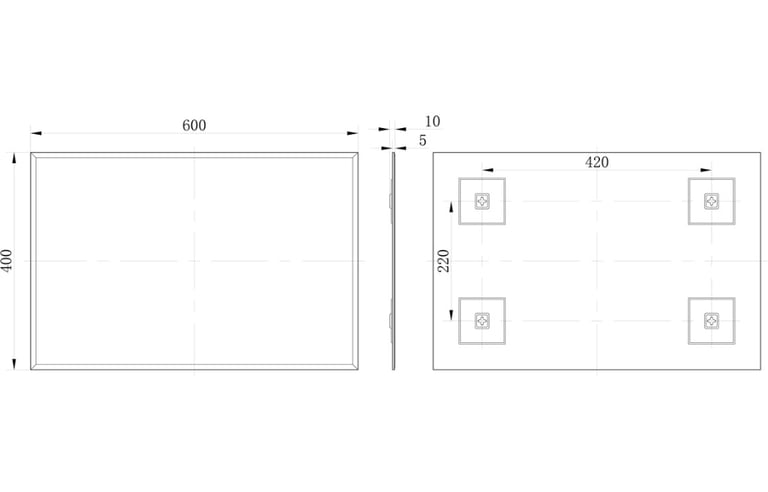 New White Vista Floor Standing Basin Unit and Mirror Pack 450mm RRP £175 Our Price £110