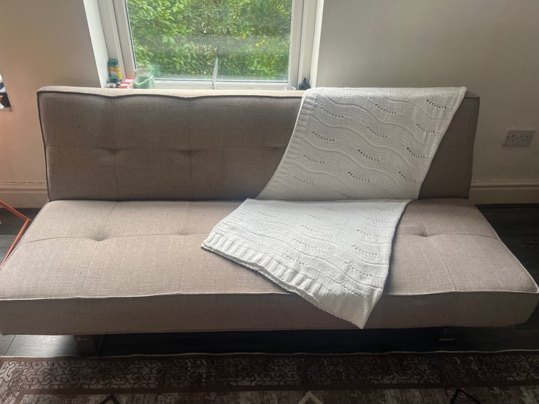 image for 🤍 Modern Grey 3-Seater Sofa Bed – Sleek, Versatile & Comfy!