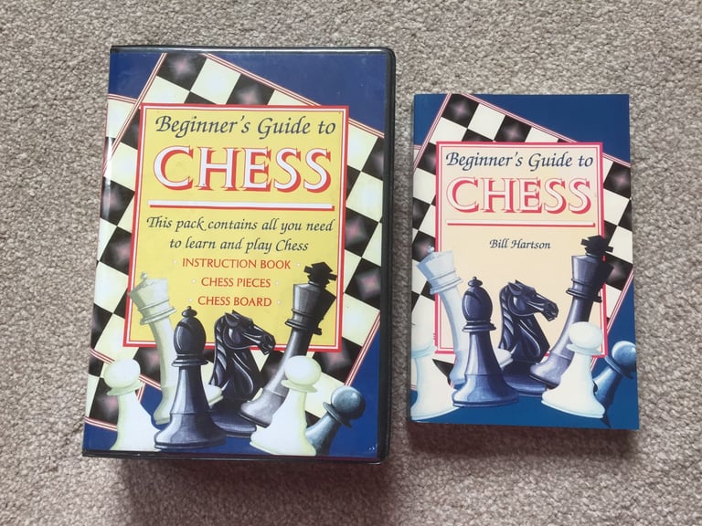 image for Beginners guide to chess with book and full chess set PLUS another set of chess pieces and book