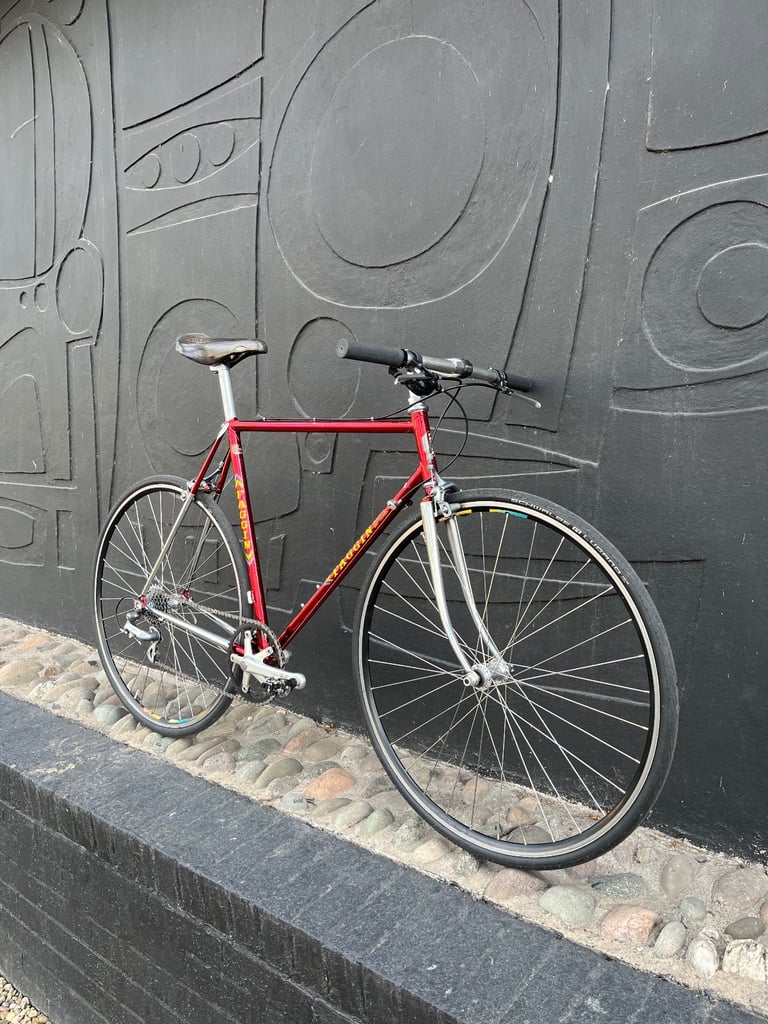 Fully serviced vintage Italian flat bar Road bike Faggin Columbus