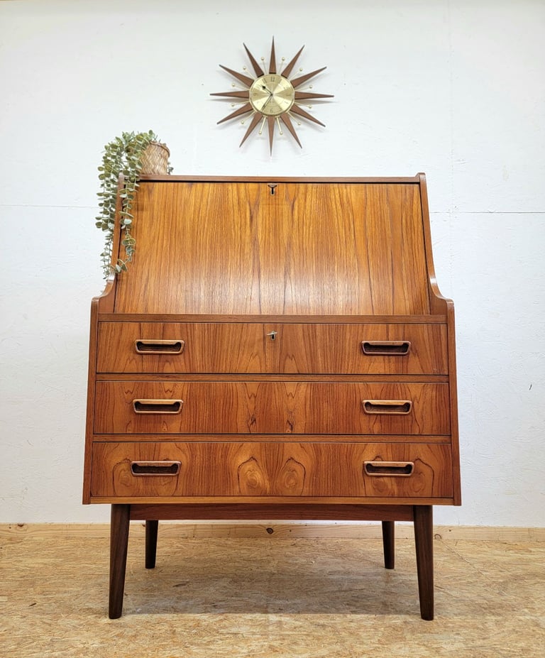 Retro Danish Gunnar Nielson Tibergaard Teak Bureau/Desk - Mid Century G-Plan Era
