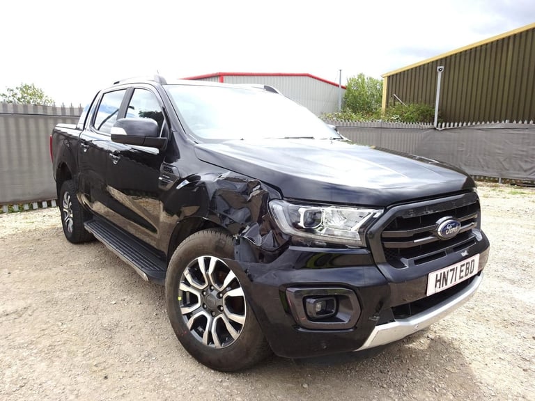 2021 71 REG FORD RANGER WILDTRAK ECOBLUE 4X4 DIESEL AUTO PICK UP DAMAGED SALVAGE