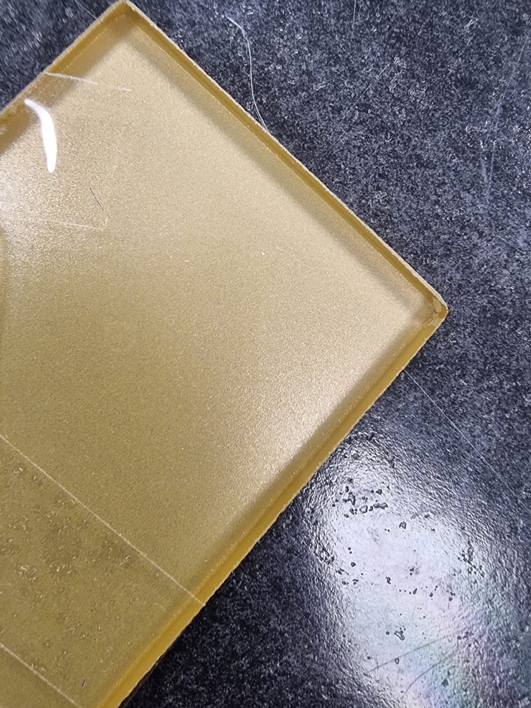 Kitchen splash back gold 