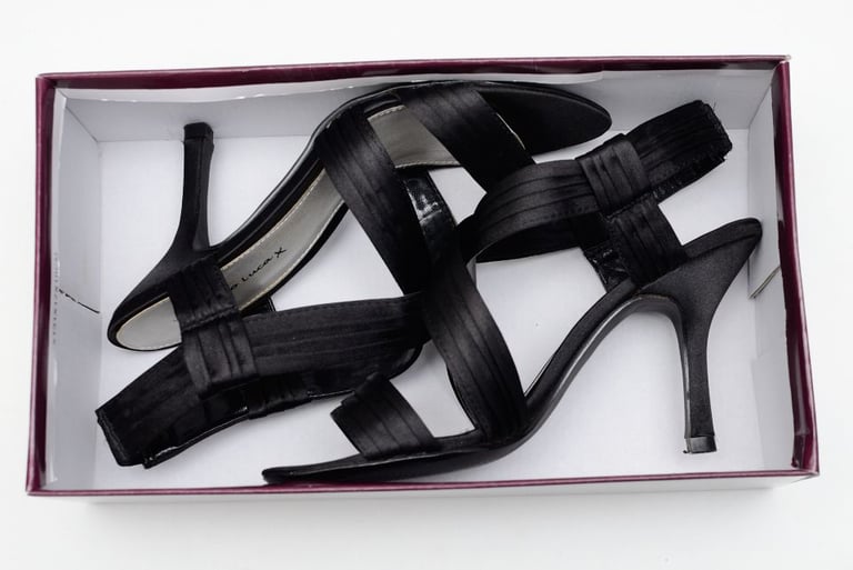 Emilio Luca x, Lohan, Ladies Black Party Strappy Stiletto Sandals – Size 5 – Worn Once - Boxed