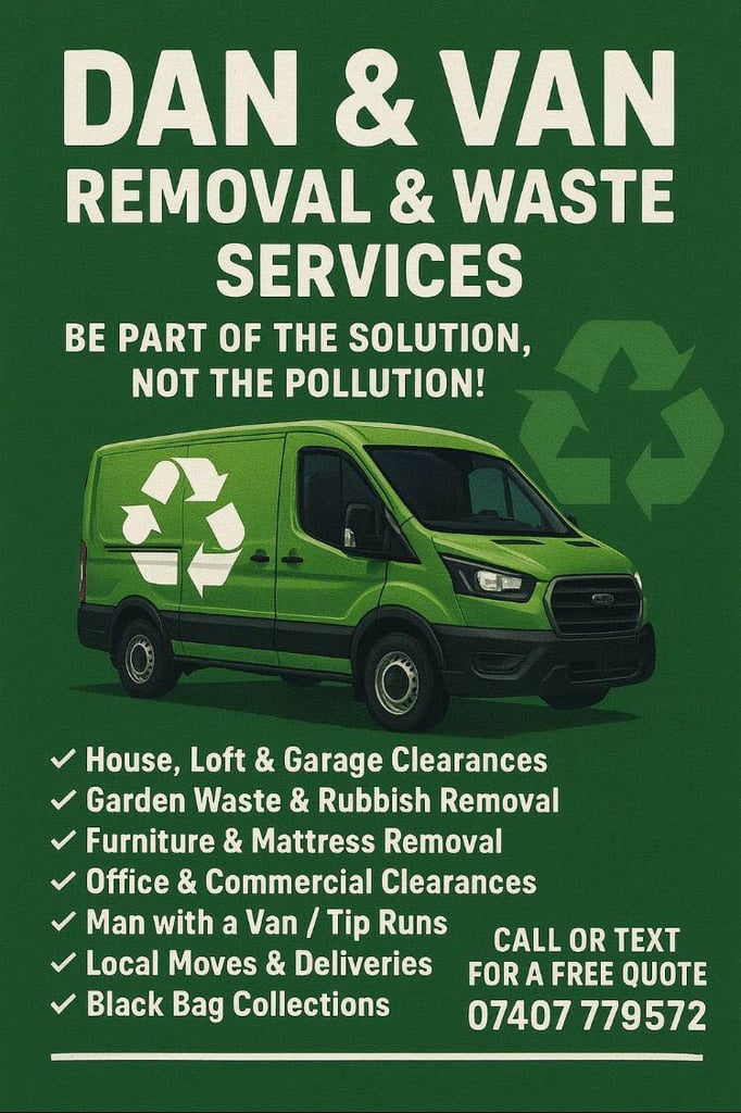 Man and van gardening property maintenance 