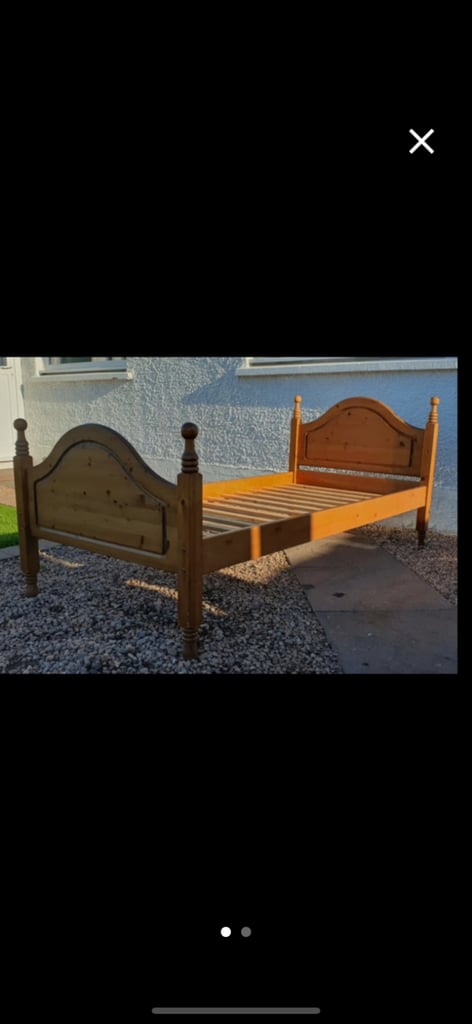 image for King size wooden bed frame