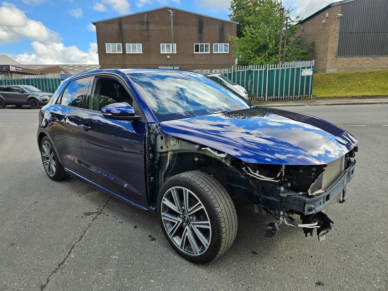 2025 AUDI A1 25 TFSI S Line 5dr S Tronic Auto Blue Damaged Salvage