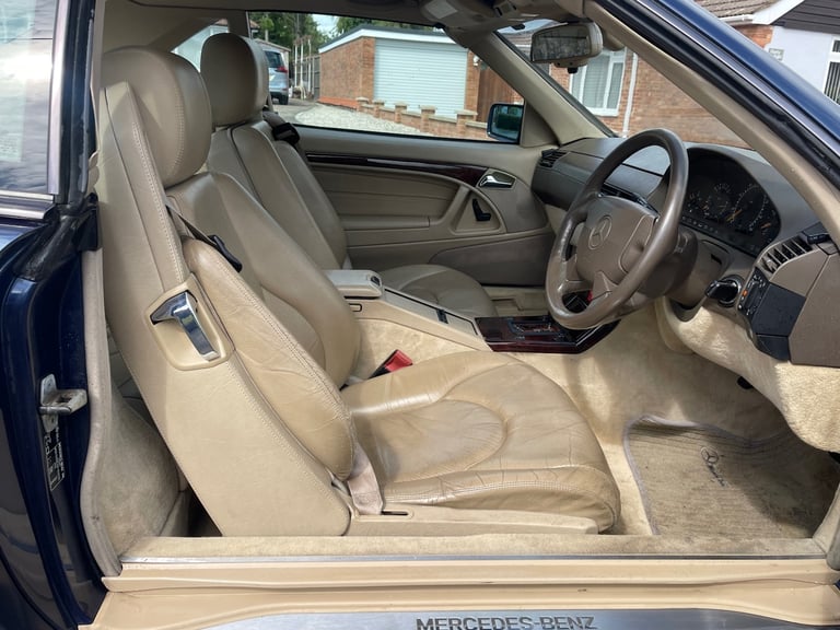 Mercedes SL320 in Blue with Tan Leather Interior Hard Top Included 