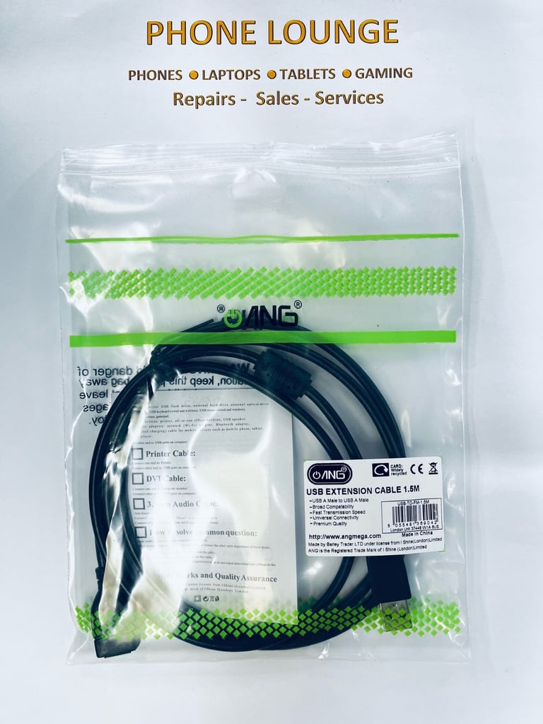 USB Extension (Male to Female) Cable 1.5m