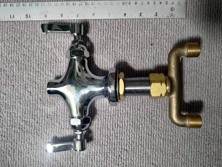 AquaJet Chrome Tap Mix Unit Hot Cold Water Kitchen Commercial Catering Sink Bathroom Shower