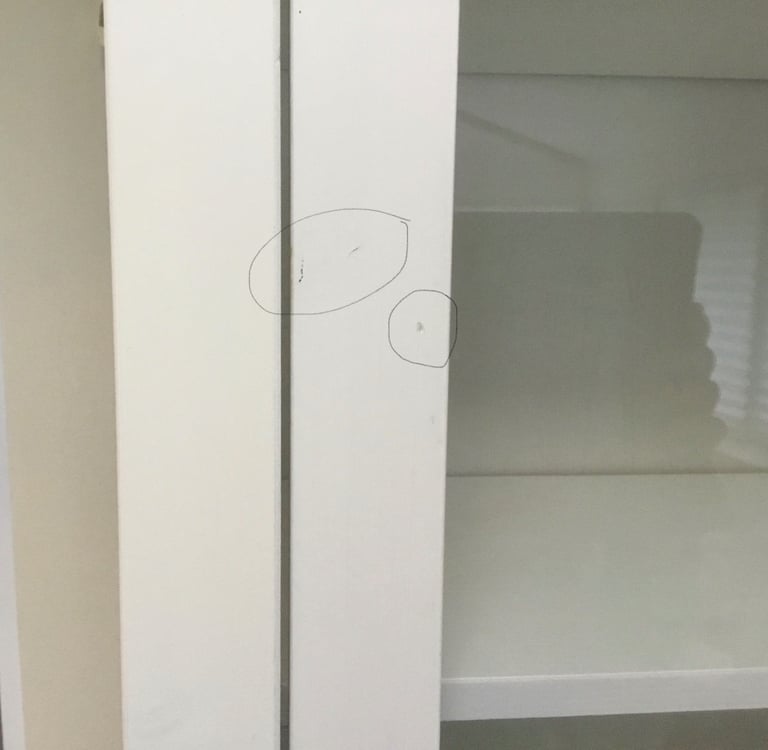 IKEA - white wood Display Cabinet. Excellent Condition 