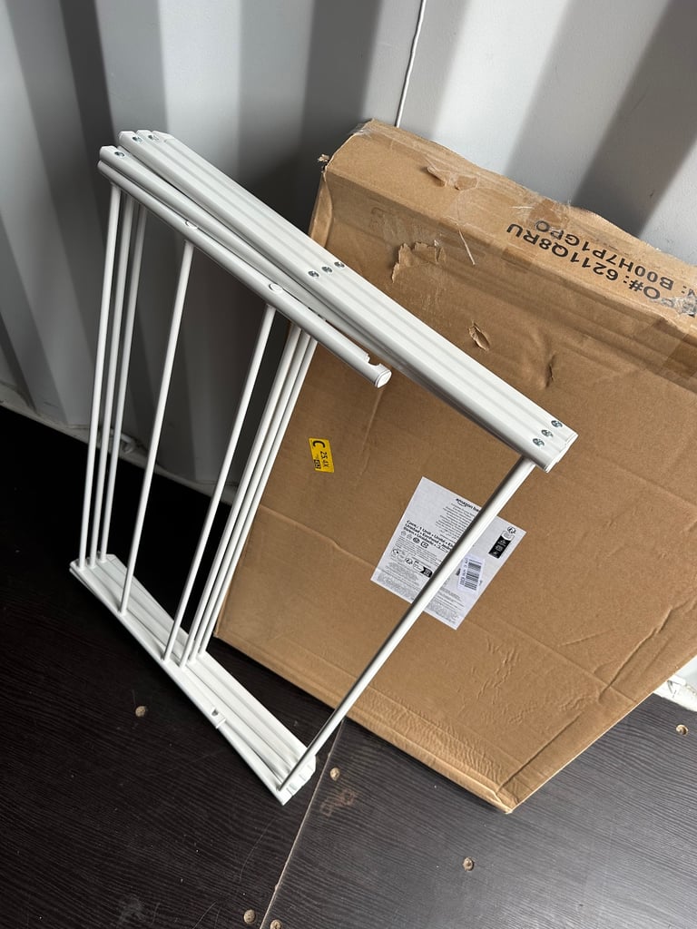 Amazon Basics Foldable Laundry Rack Clothes Air Drying Stand White
