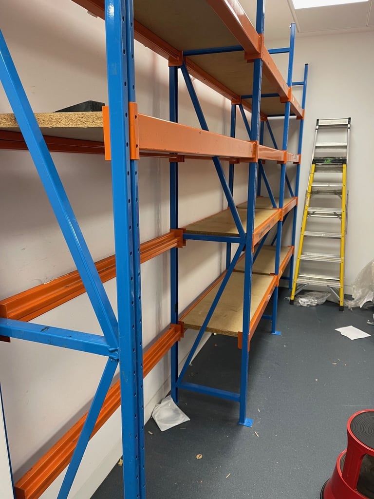 Used Linked Heavy Duty Racking Shelving by 2.400mm Tall x 1220mm Wide 400mm Deep - Open to offers