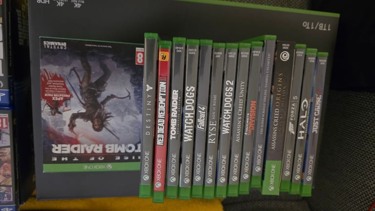 image for Xbox one x 1tb with 15 games