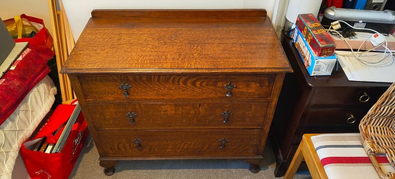 image for Antique pine drawers h-76cm w-90cm d-44cm