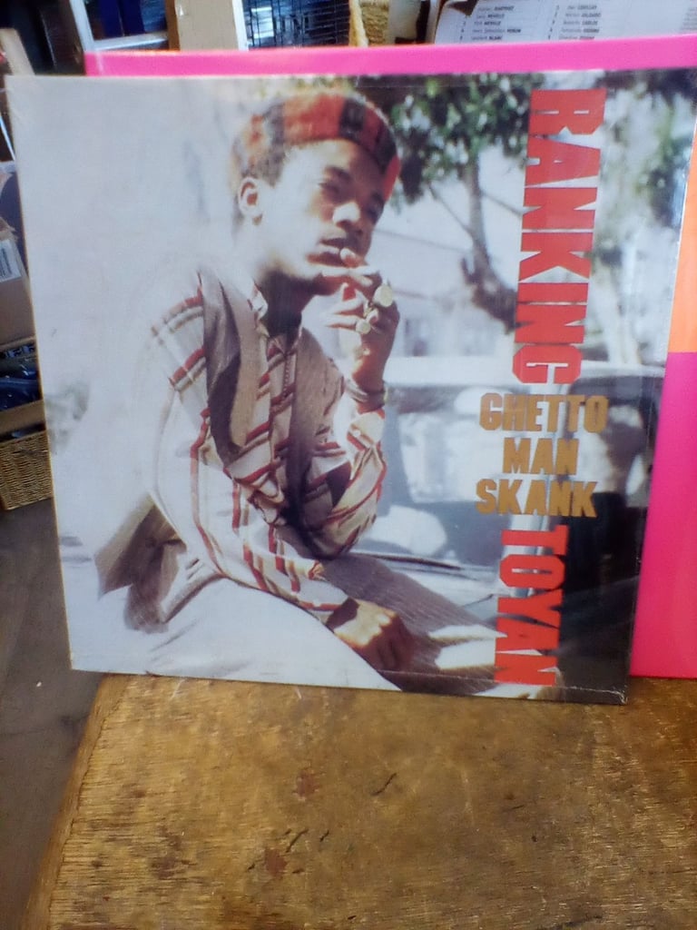 image for RANKING TOYAN,. GHETTO MAN SKANK,. VINYL ALBUM,. 