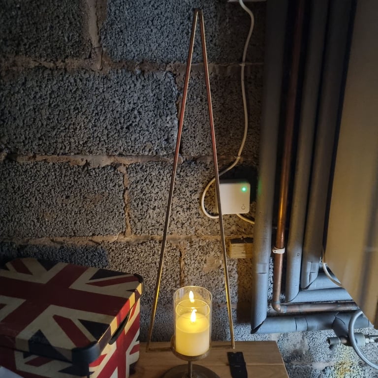 NEW TALL METAL TREE SHAPED CANDLE HOLDER