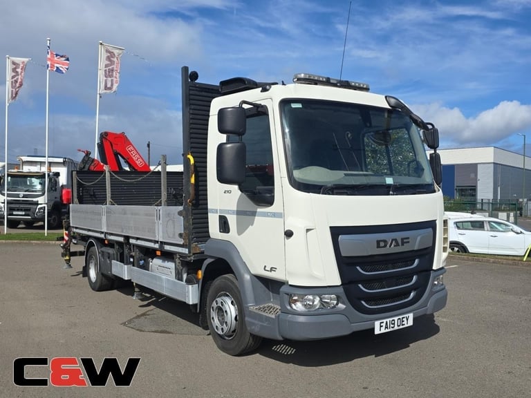 2019 (19) DAF FA LF 210 4x2 DROPSIDE WITH REAR MOUNTED CRANE – 249,000Kms