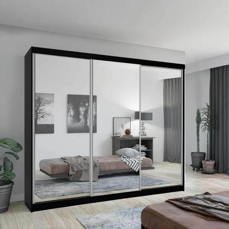 Mirrored Sliding Door Wardrobe with Sleek Modern Design