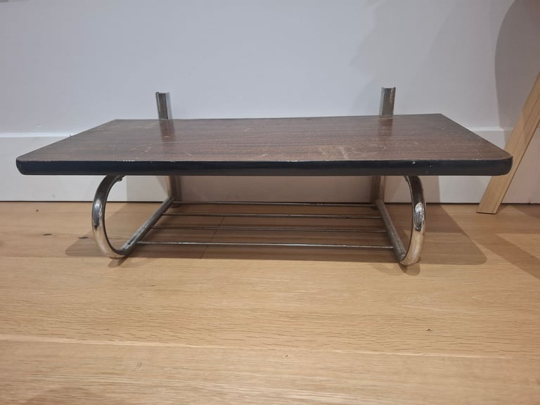 image for Vintage 1950s Chrome Wall Rack with Formica Shelf