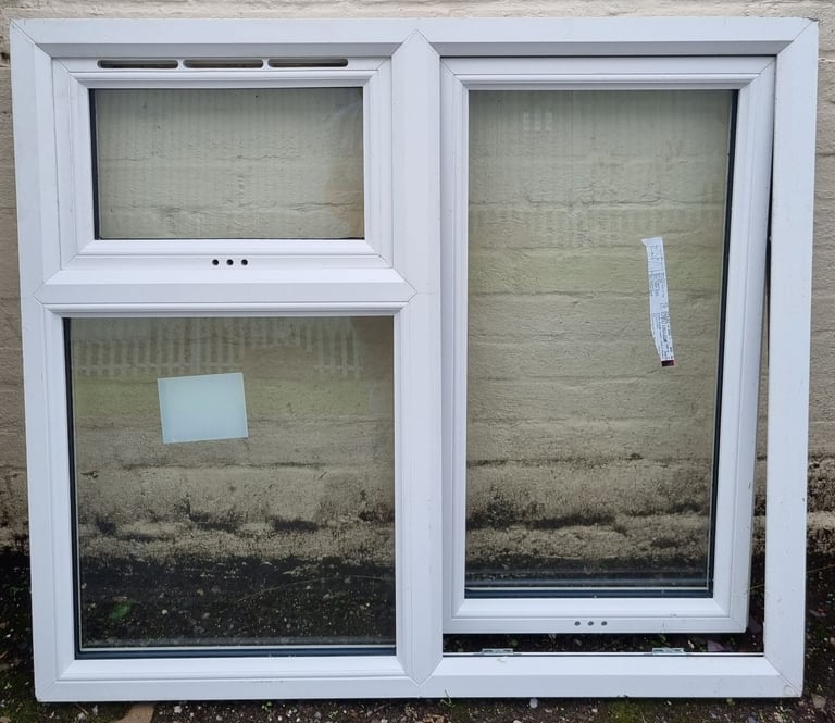 image for New UPVC Double Glazed White Window 1160mm W x 1020mm H Clear Glass