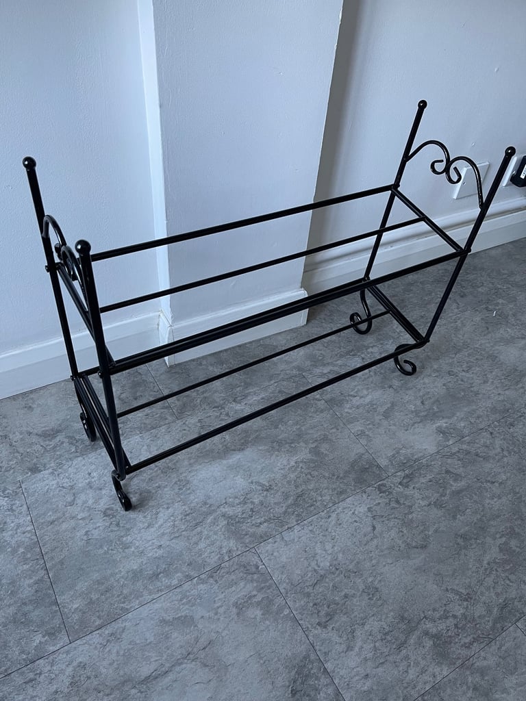 image for Black Shoe Rack. Vintage Style. Two Handy Levels. 