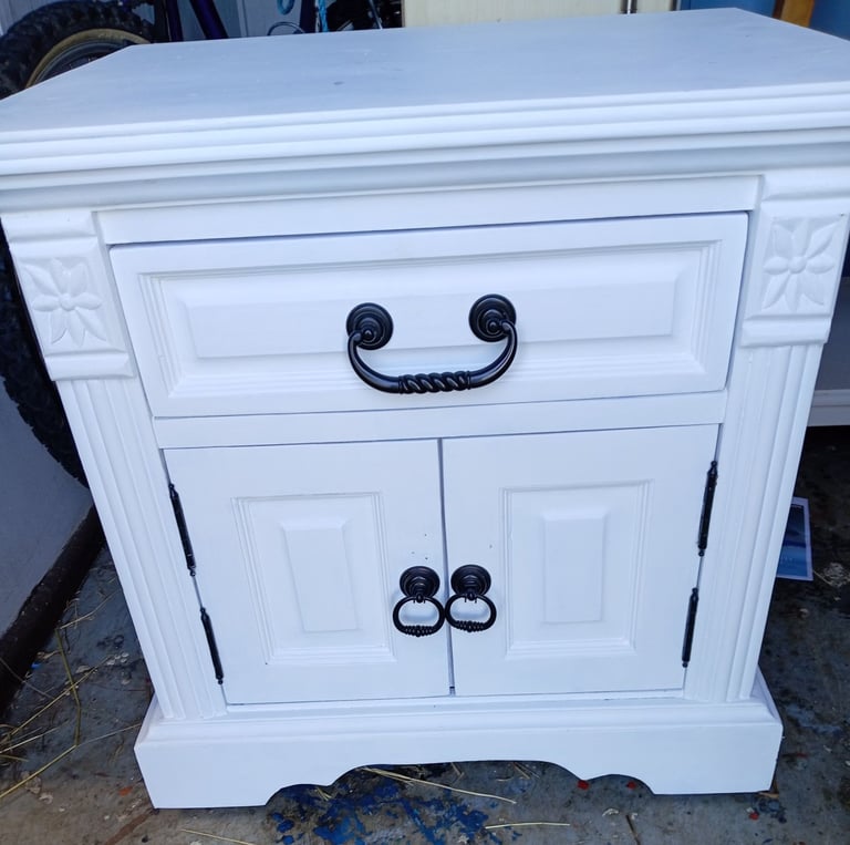 image for Side or Lamp Table Unit Cupboard and Drawer 