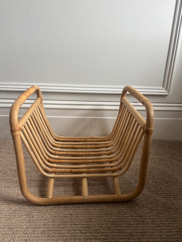 image for Bamboo modern scandi magazine rack 