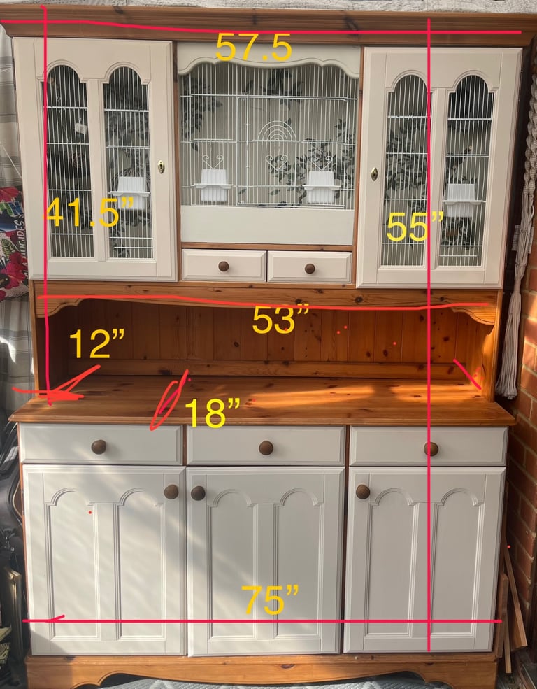 Bespoke Large birdcage unit indoor aviary unique dresser with storage 
