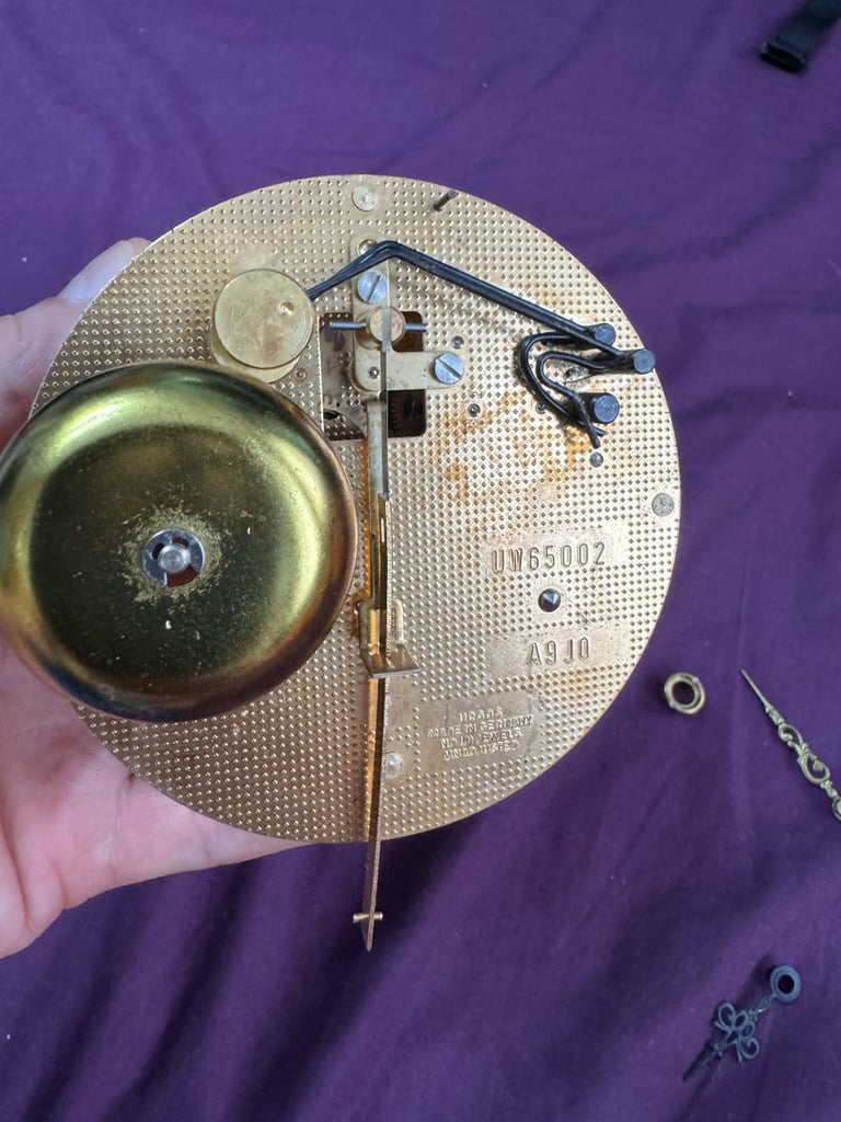 Brass mantle clock (brass &marble)Carl Westh Geneva model Putney, London