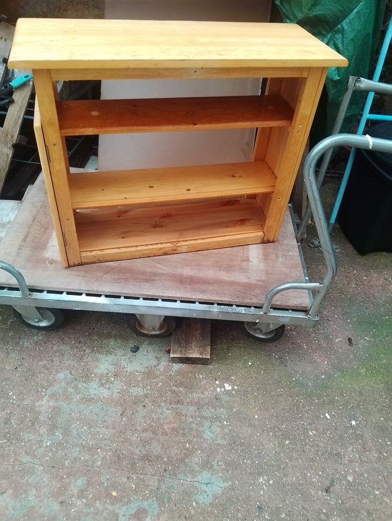 image for Solid pine wood deep handmade shelving unit in very good condition allround 