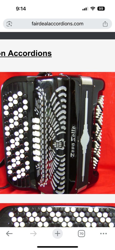image for zero sette 120 bass chromatic accordion