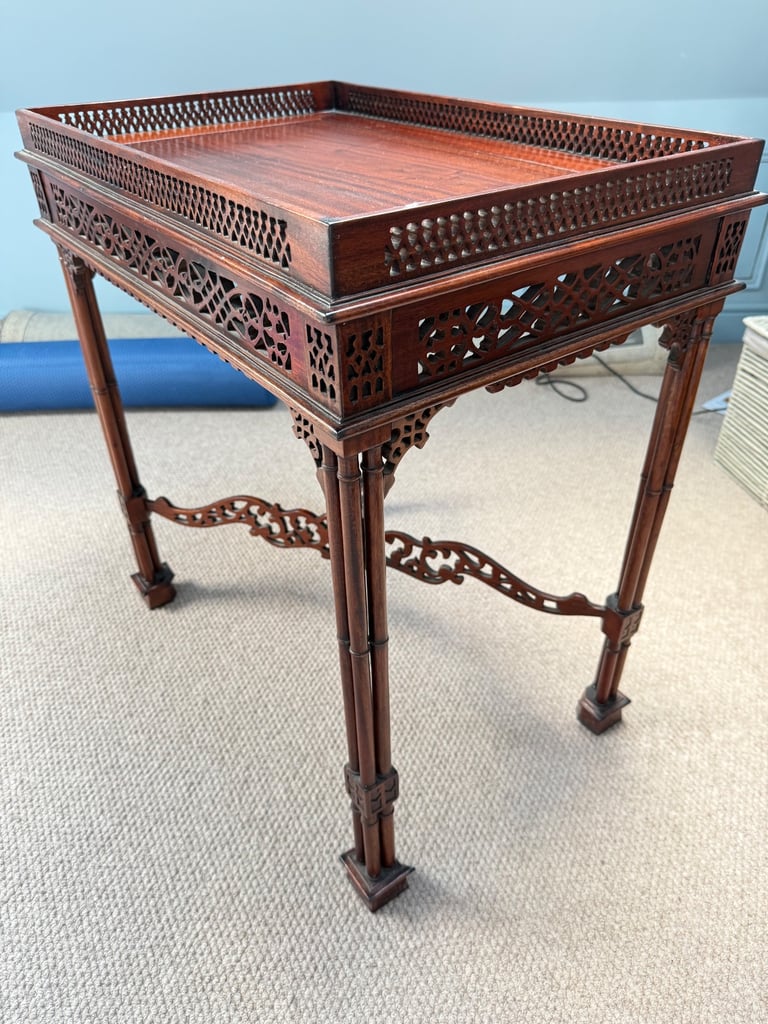 Chippendale Mahogany Open Fretwork Side Table