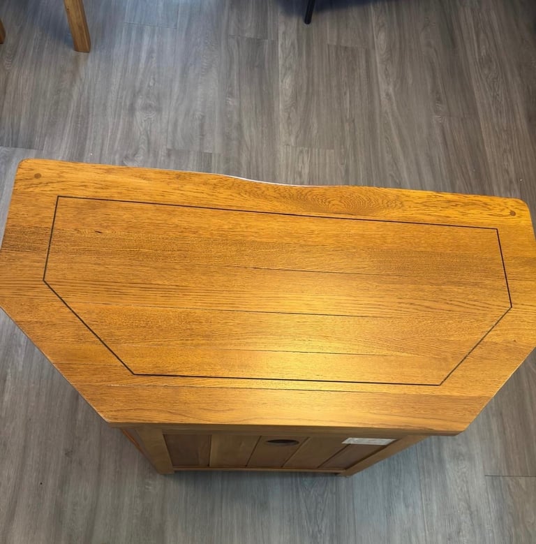 Rustic Solid Oak TV Unit Sideboard 