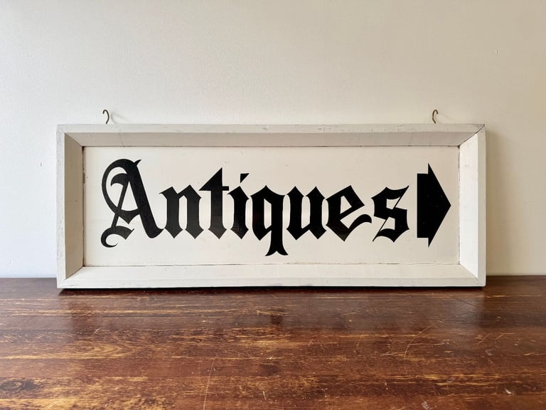 Vintage Antiques Shop Sign