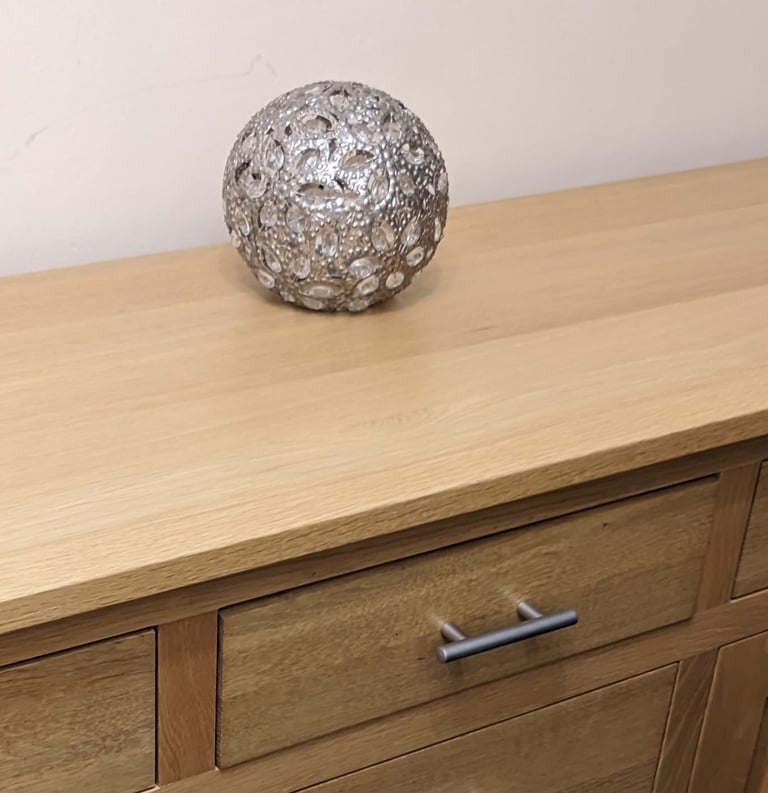 NEXT Metallic Crystal Bead Floral Pattern Sphere Table Lamp