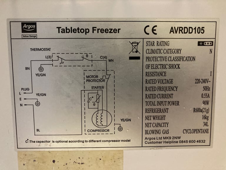 Mini Tabletop Freezer