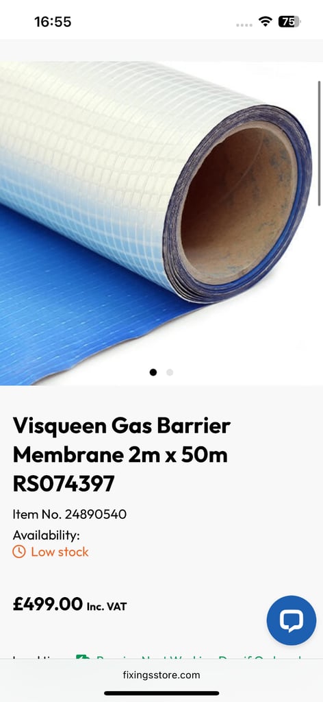 Visqueen gas membrane
