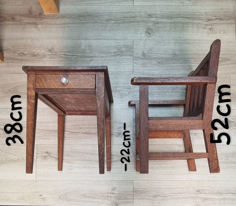 image for Child's Desk and Chair - Wood