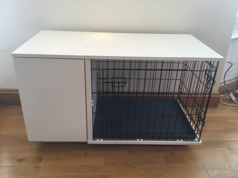 Omlet Fido Studio 24 Inch White Dog Crate With Cupboard