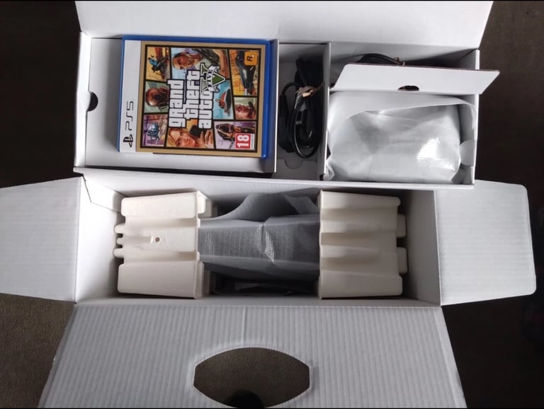 PlayStation 5 disk edition with GTA 5 boxed