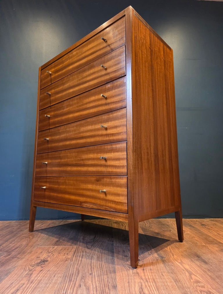 Vintage Retro Mid Century Teak Chest of Drawers by Loughborough Furniture 