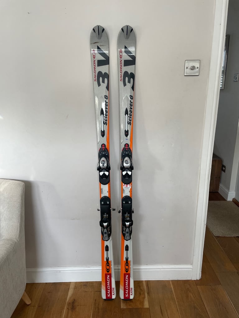image for Salomon Scleaver 8 3V Skis 170cm + Salomon S710 Bindings + Scott 120cm Poles + Ski Bag 